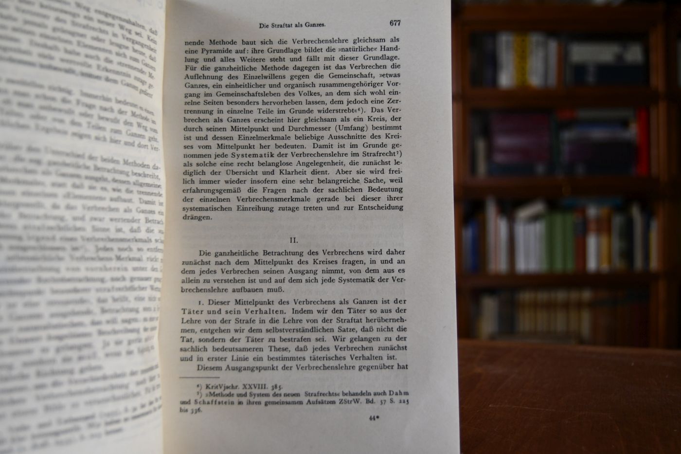 Die Straftat als Ganzes.