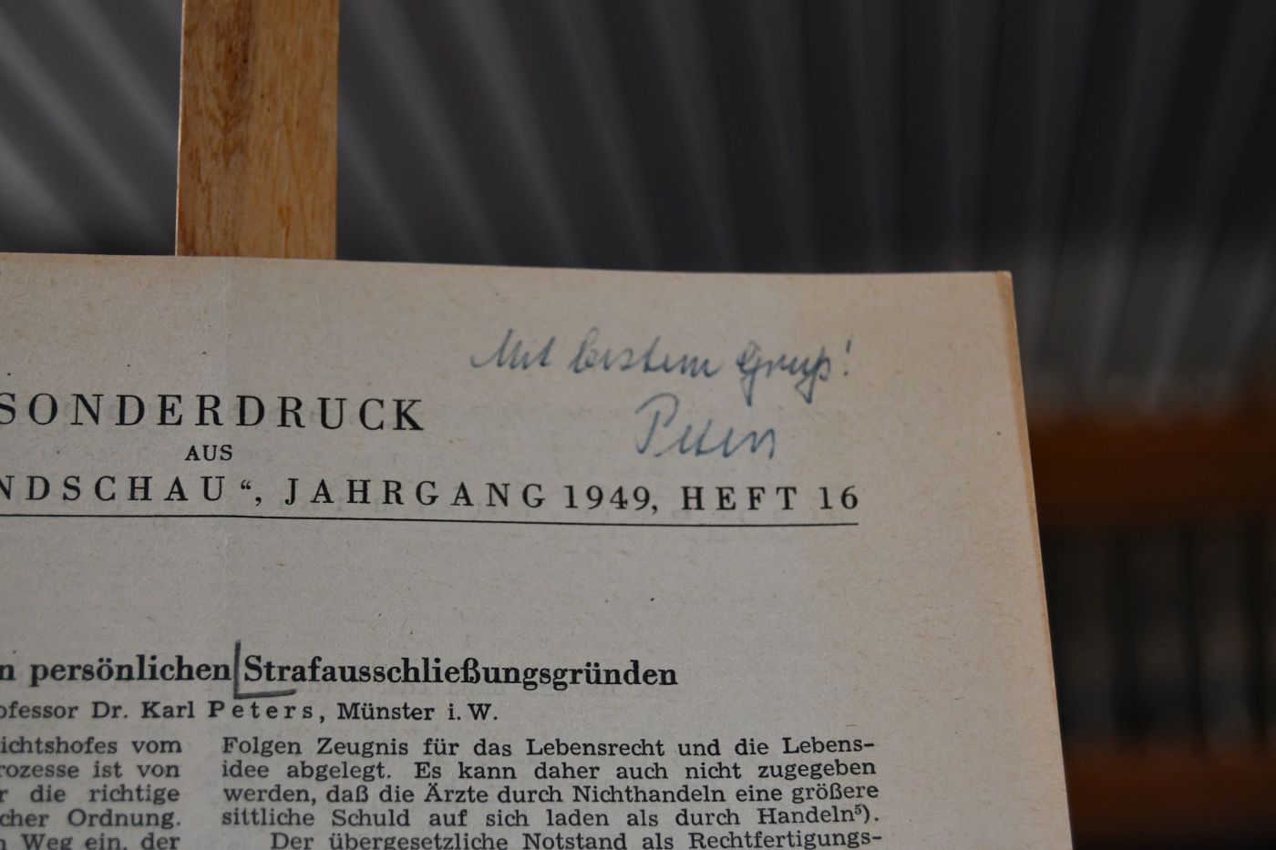 Zur Lehre von den persönlichen Strafausschließungsgründen.