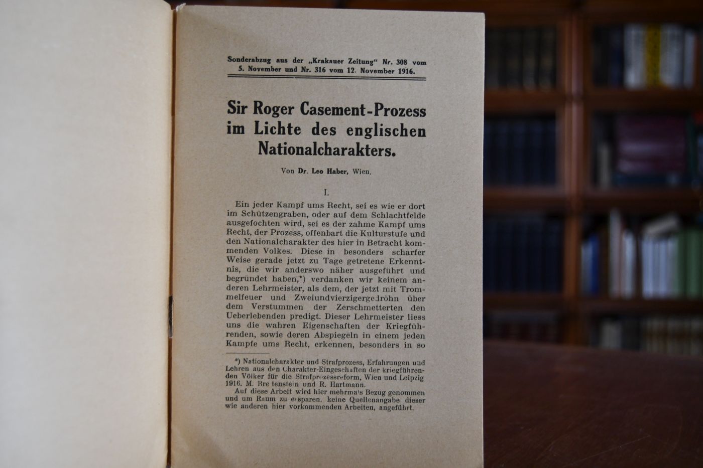 Sir Roger Casement-Prozess im Lichte des englischen Nationalcharakters.