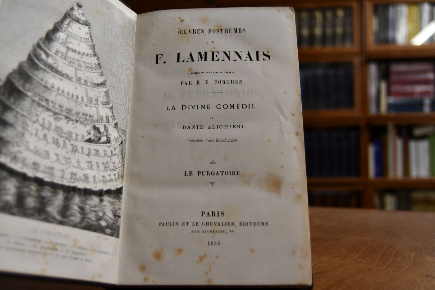 Oeuvres posthumes de F. Lamennais, publ. ... par E. D. Forgues. La divine comédie de Dante Alighieri; Préccedee d`une introduction. Le Purgatoire.