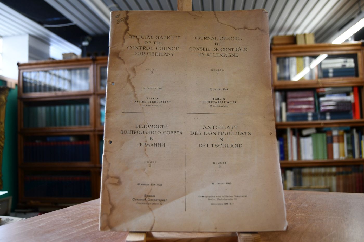 Amtsblatt des Kontrollrats in Deutschland Nummer 3.