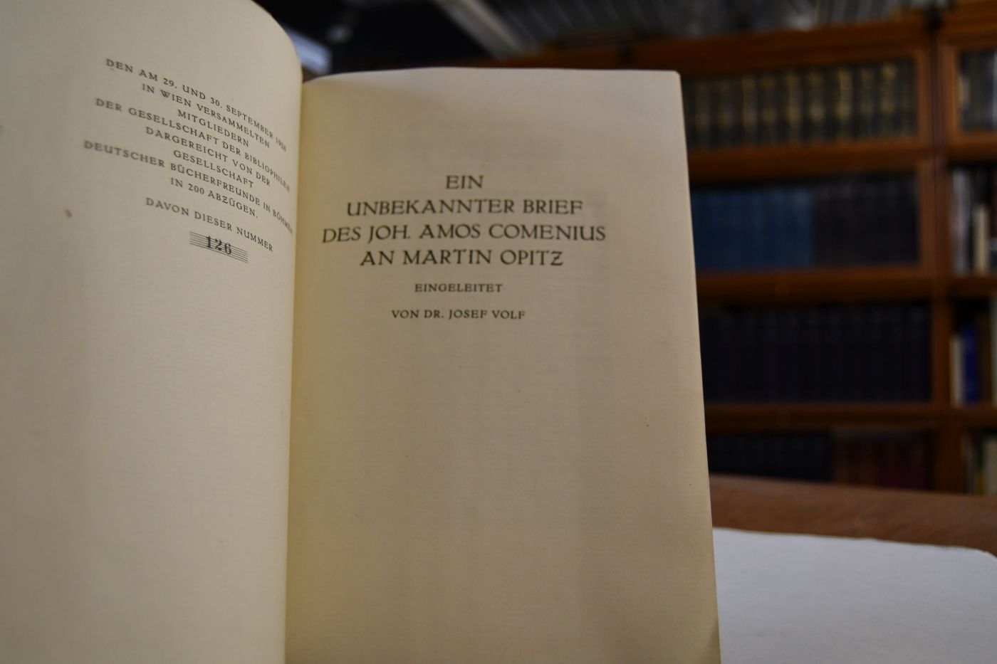 Ein unbekannter Brief des Joh. Amos Comenius an Martin Opitz. Eingeleitet von Josef Volf.