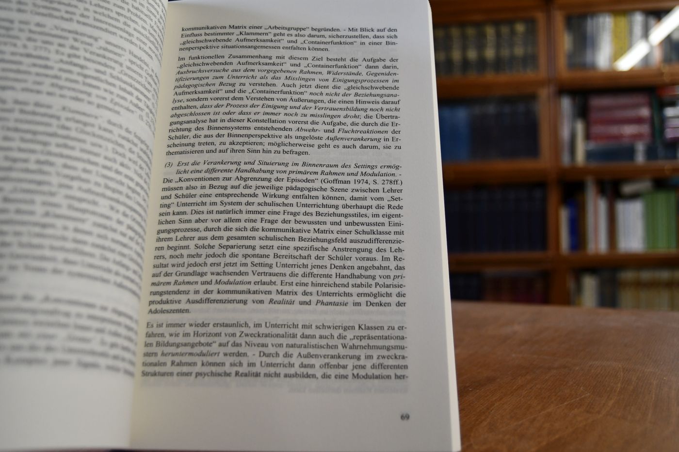 Erfahrungsbildung im Unterricht. Die Dynamik unbewusster Prozesse im unterrichtlichen Beziehungsfeld.