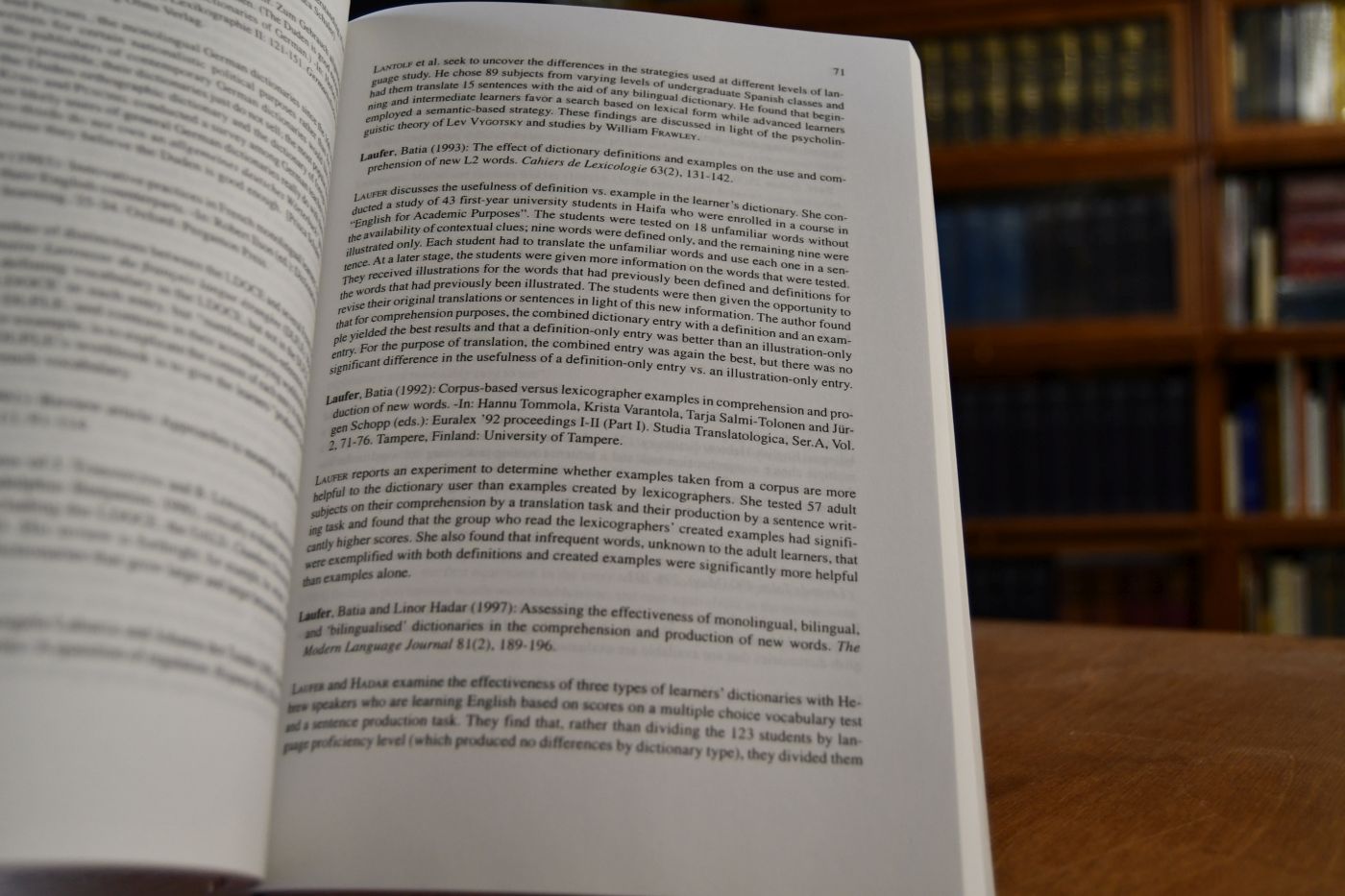 Pedagogical lexicography today. A critical bibliography on learners` dictionaries with special emphasis on language learners and dictionary users.