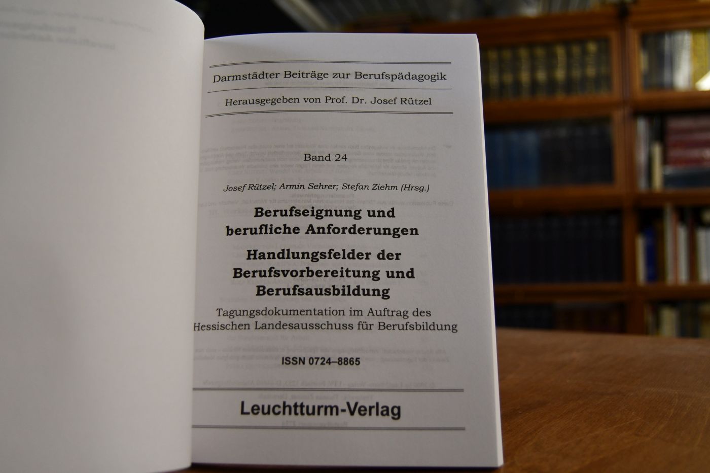 Berufseignung und berufliche Anforderungen. Handlungsfelder der Berufsvorbereitung und Berufsausbildung.