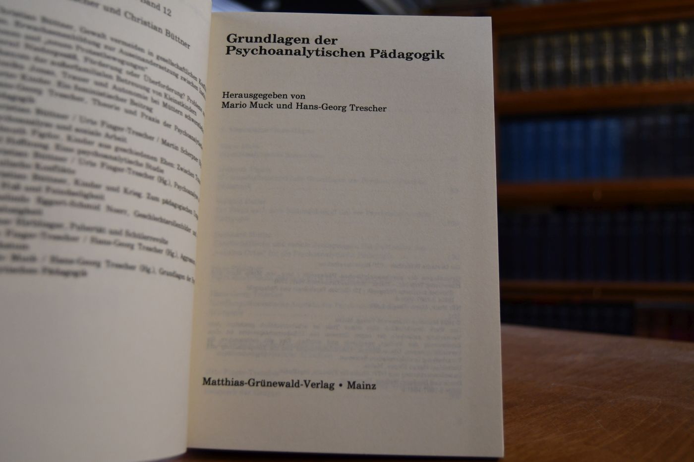 Grundlagen der psychoanalytischen Pädagogik.