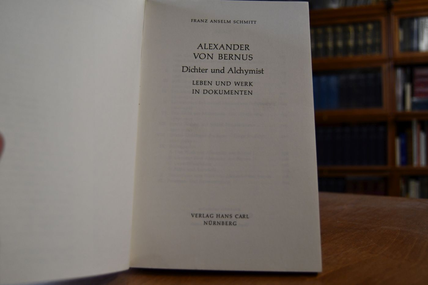 Alexander von Bernus. Dichter und Alchymist. Leben und Werk in Dokumenten.