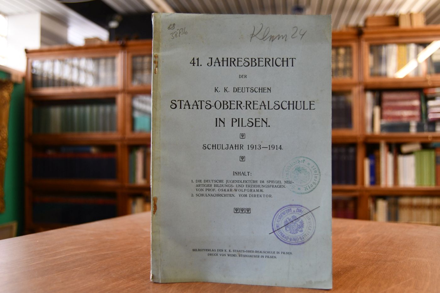 41. Jahresbericht der k.k. deutschen Staats-Ober-Realschule in Pilsen. Schuljahr 1913-1914.