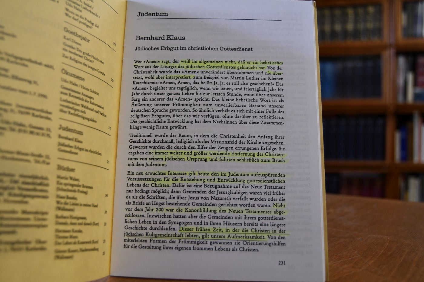 Jüdisches Erbgut im christlichen Gottesdienst.