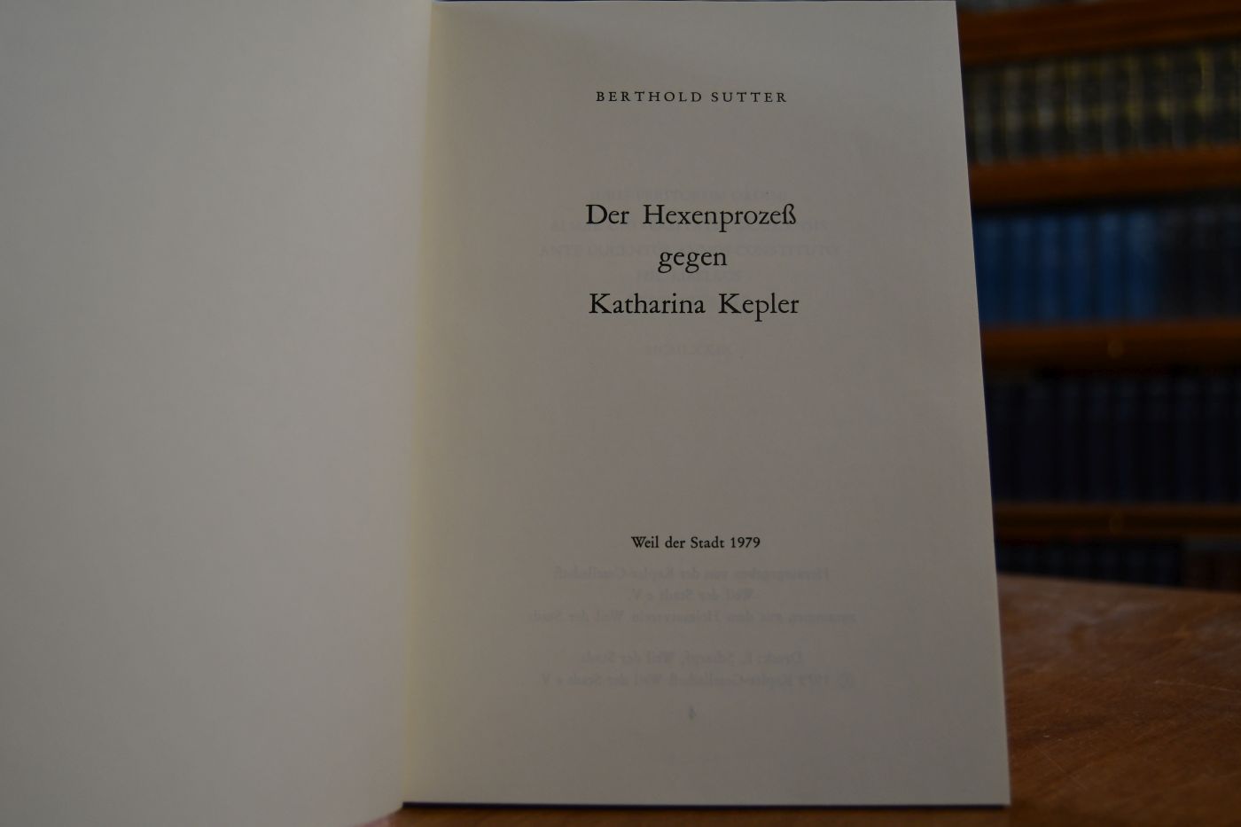 Der Hexenprozeß gegen Katharina Kepler.