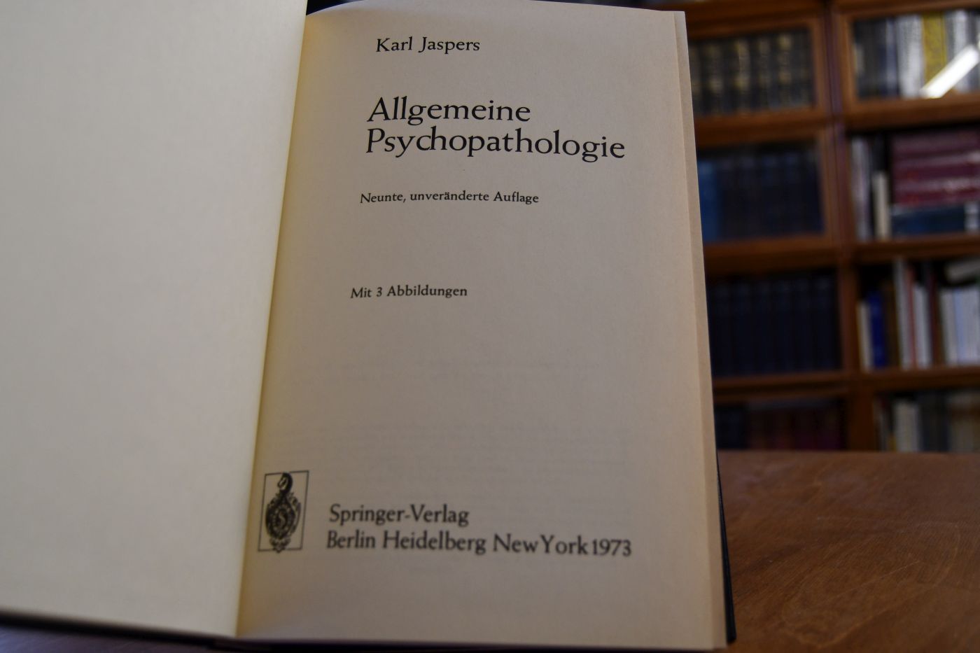 Allgemeine Psychopathologie.