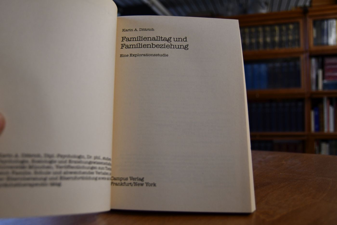 Familienalltag und Familienbeziehung. Eine Explorationsstudie.