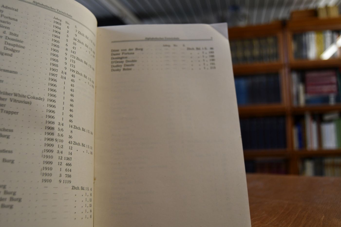 Alphabetisches Verzeichnis der im "Foxterrier" und "Zuchtbuch Bd. 1" bis 31. Dezember 1910 ausführlicher beschriebenen oder abgebildeten Hunde.