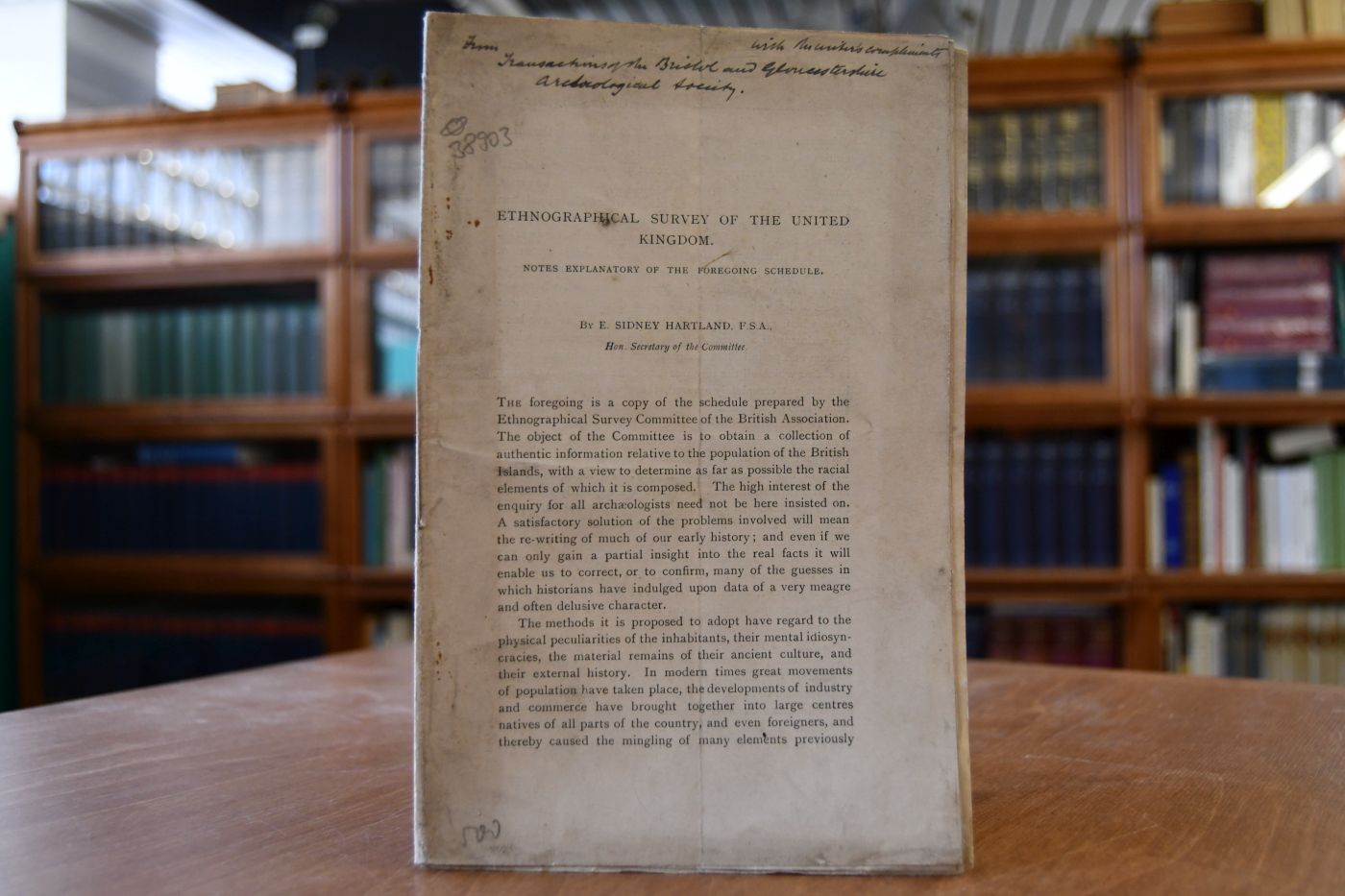 Ethnographical survey of the United Kingdom. Notes explanatory of the foregoing schedule.