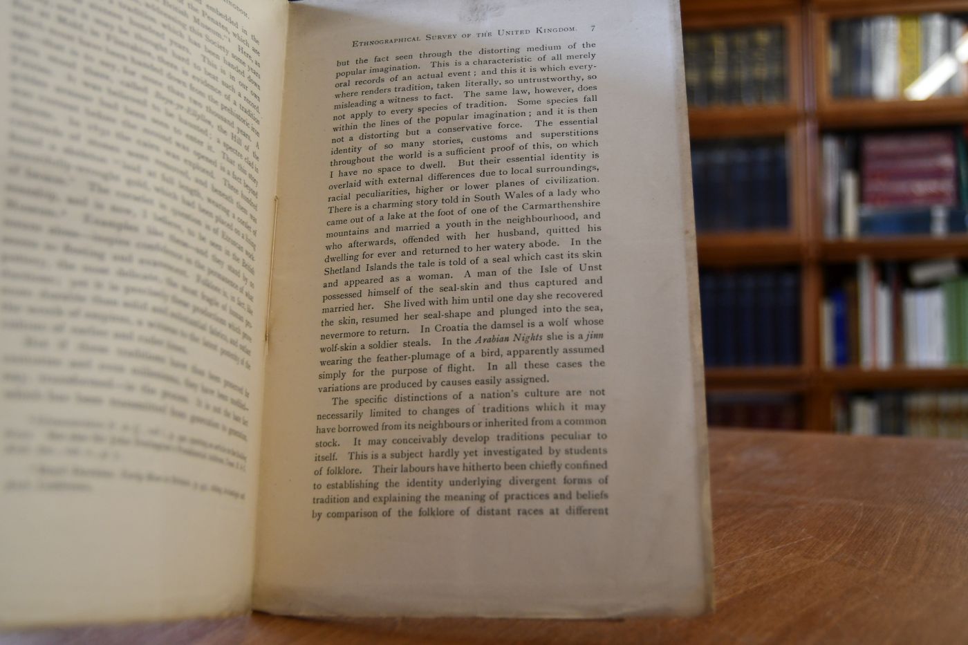 Ethnographical survey of the United Kingdom. Notes explanatory of the foregoing schedule.