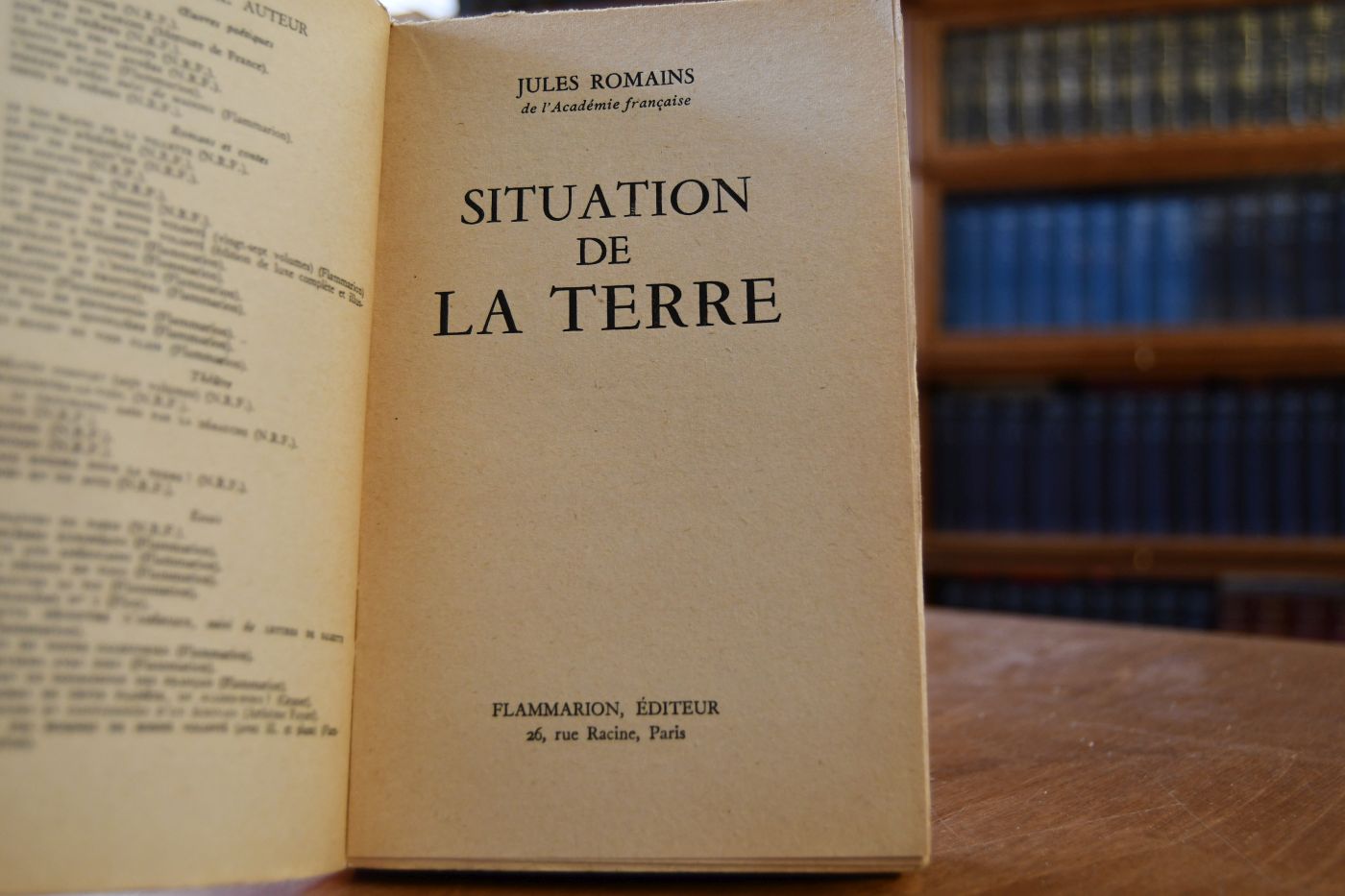 Situation de la terre.