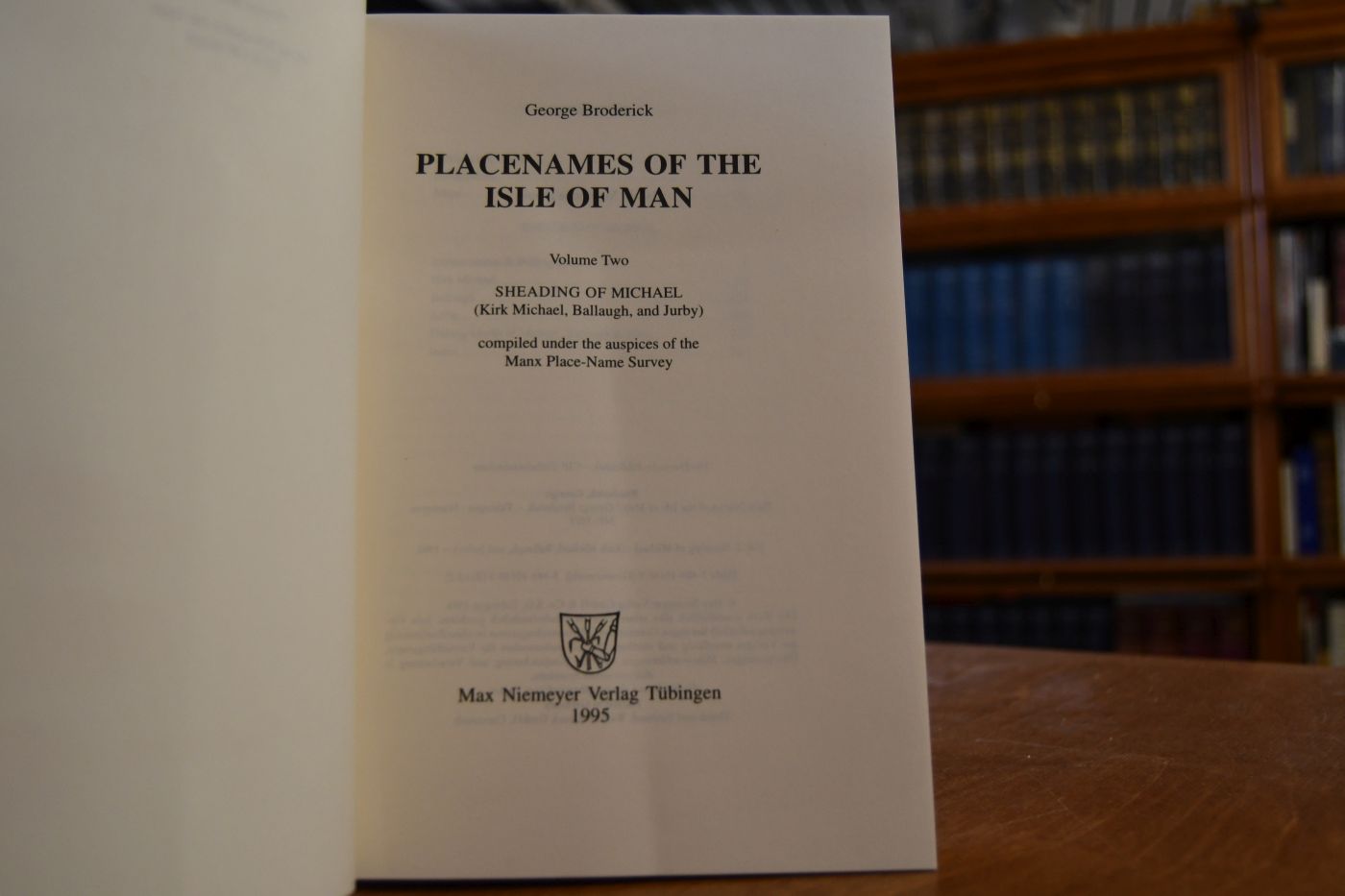 Placenames of the Isle of Man. Volume 2, Sheading of Michael (Kirk Michael, Ballaugh, and Jurby).