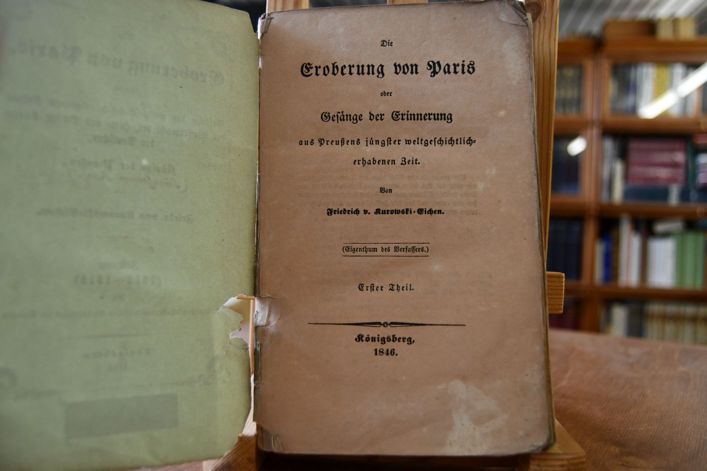 Die Eroberung von Paris, oder Gesänge der Erinnerung aus Preußens jüngster weltgeschichtlich-erhabenen Zeit. Erster Theil (mehr nicht erschienen).
