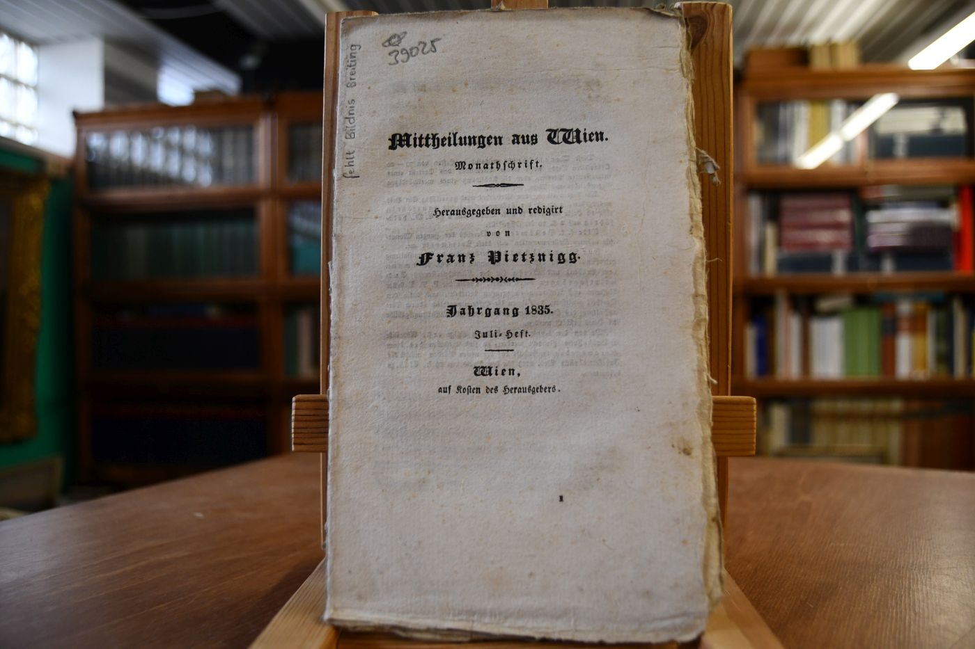 Mittheilungen aus Wien, Jahrgang 1835, Juli-Heft.