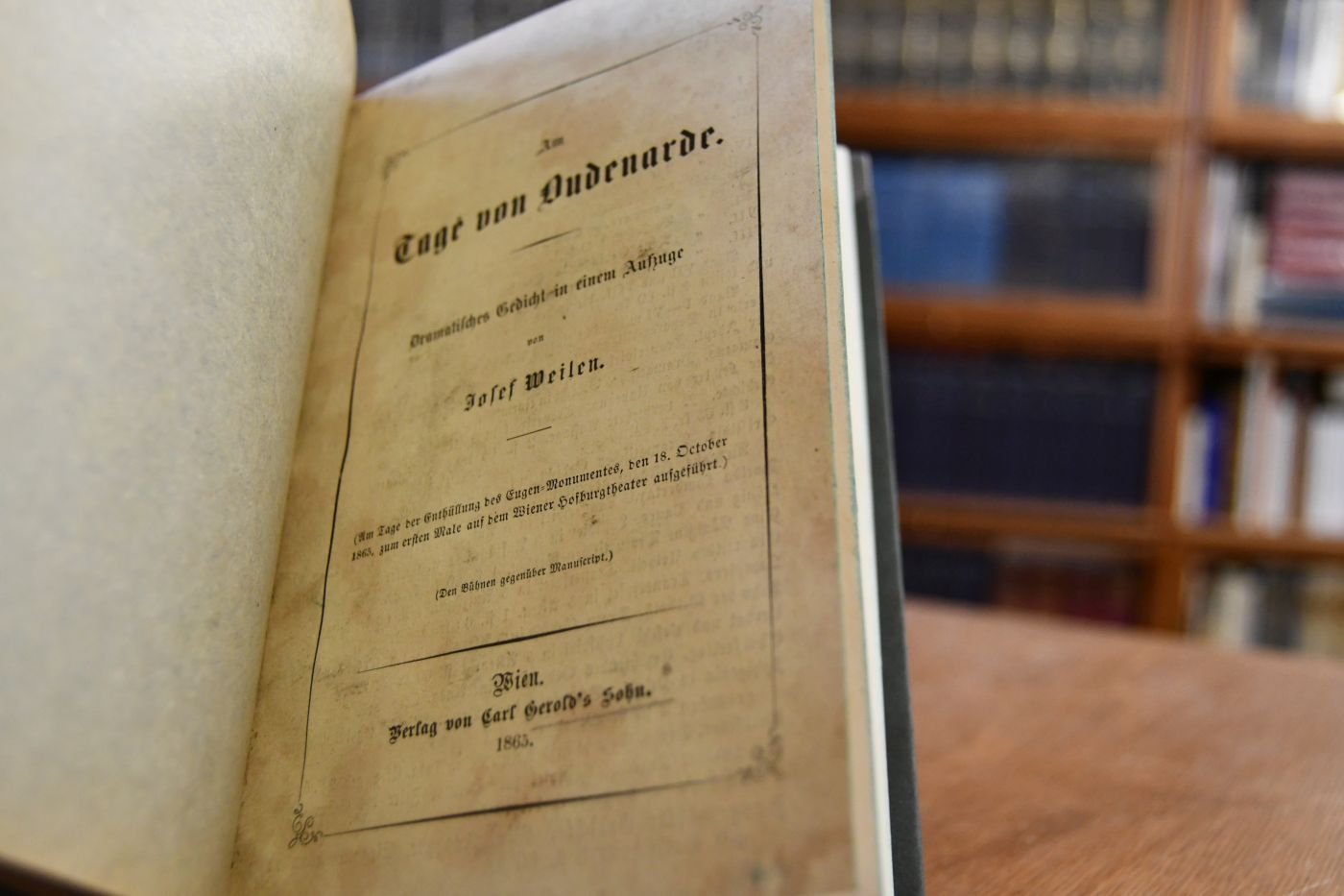 Am Tage von Oudenarde. Dramatisches Gedicht in einem Aufzuge.