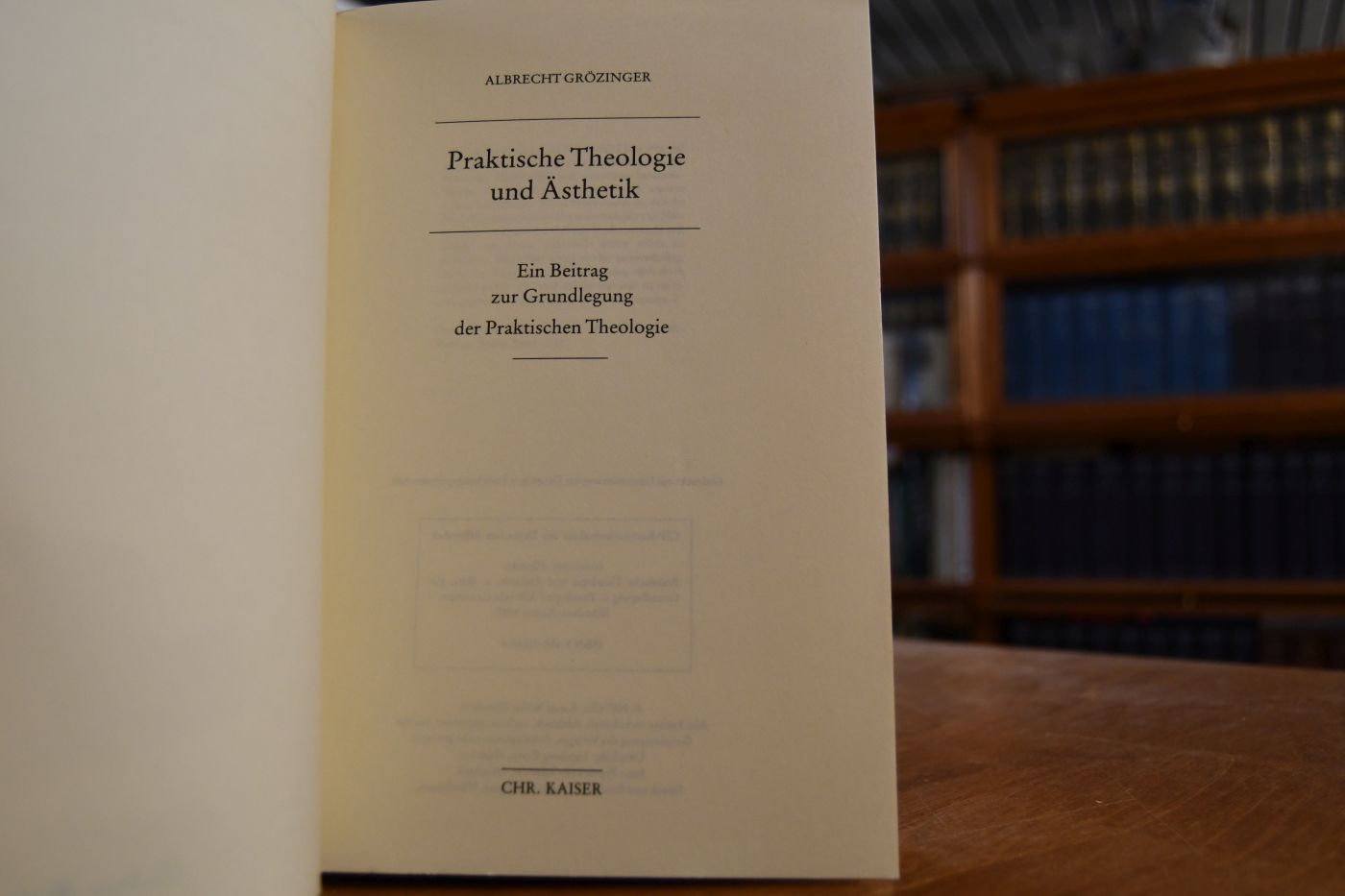Praktische Theologie und Ästhetik. Ein Beitrag zur Grundlegung der praktischen Theologie.