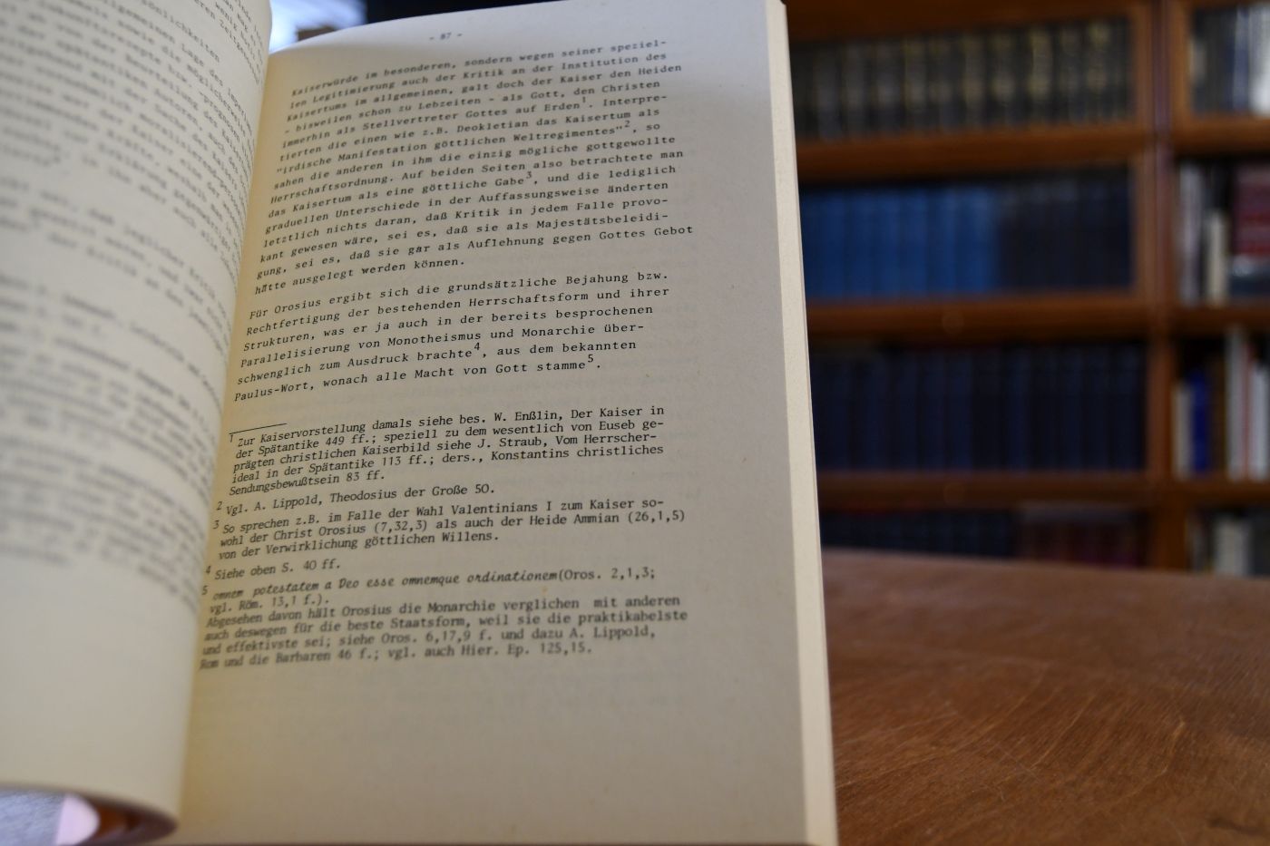 Ansichten des Orosius zur Geschichte seiner Zeit.