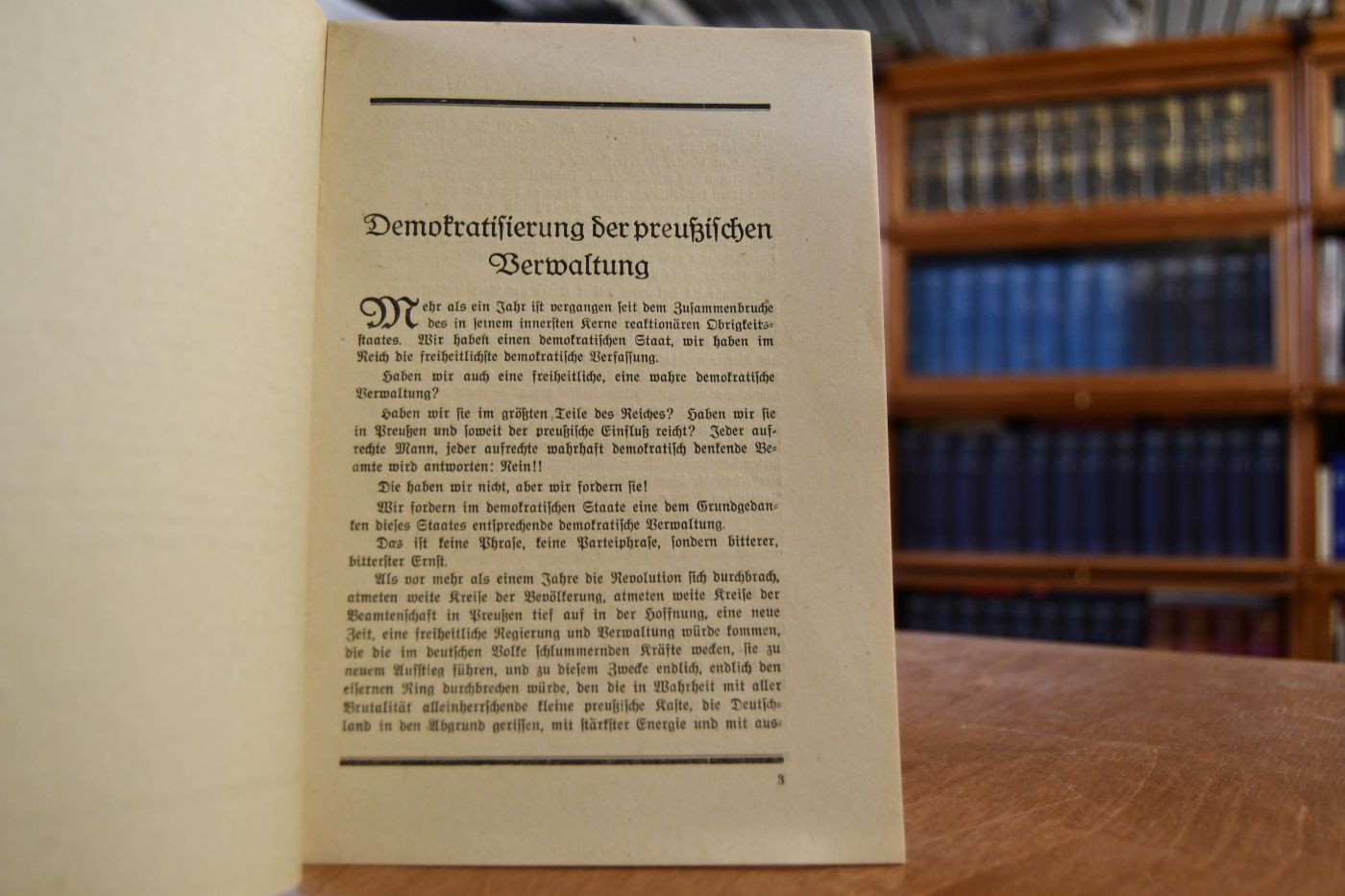 Demokratisierung der preußischen Verwaltung.