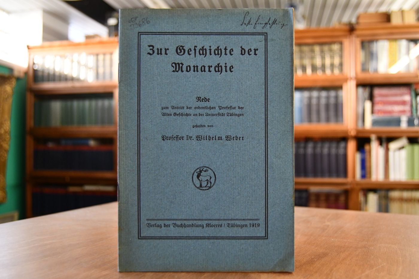 Zur Geschichte der Monarchie. Rede zum Antritt der ordentlichen Professur der Alten Geschichte an der Universität Tübingen.