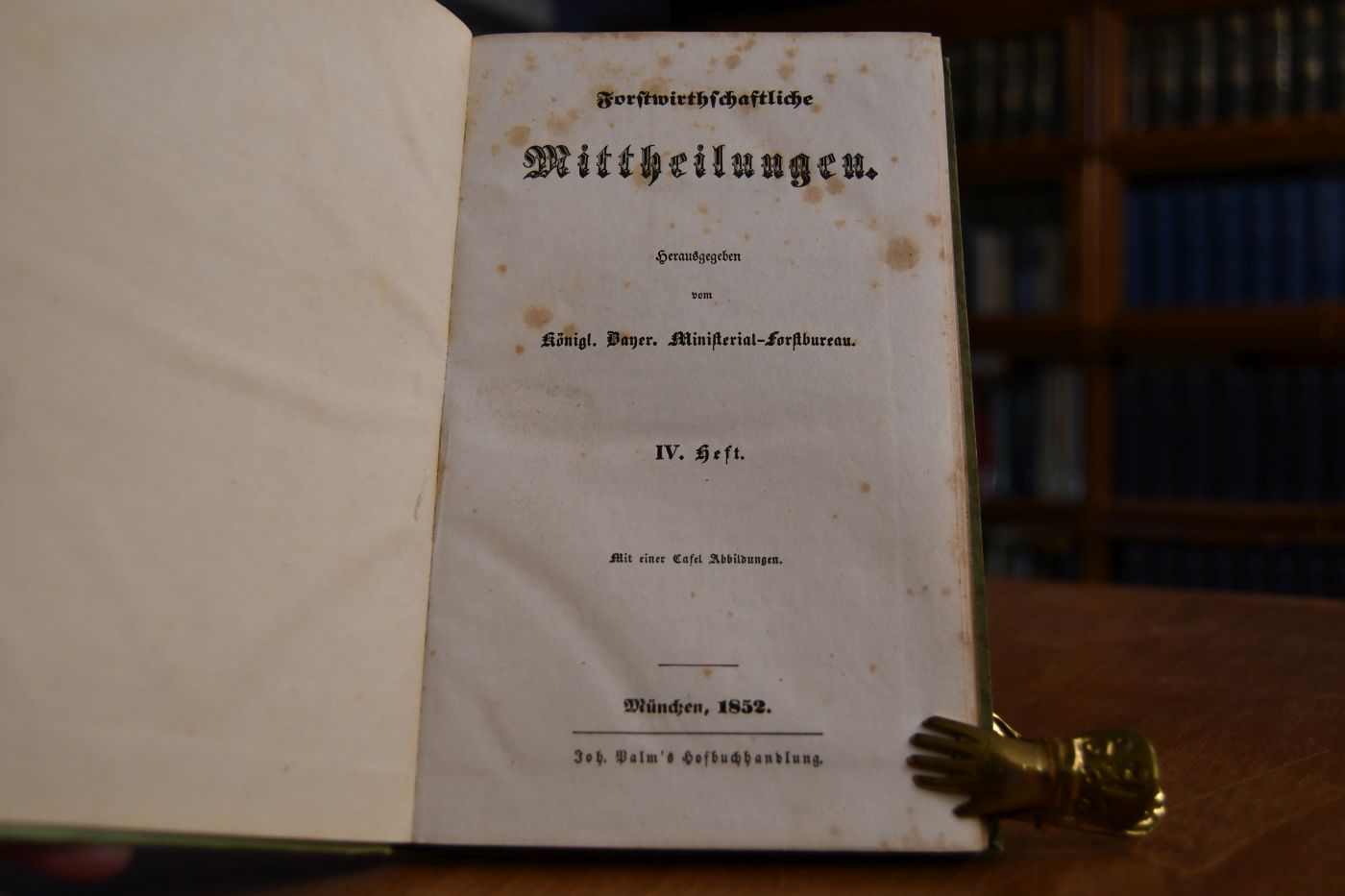 Forstwirthschaftliche Mittheilungen IV. Heft.