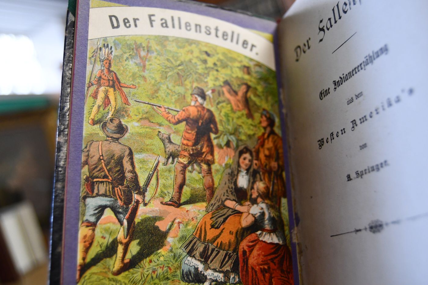 Der Fallensteller. Eine Indianererzählung aus dem Westen Amerika`s.