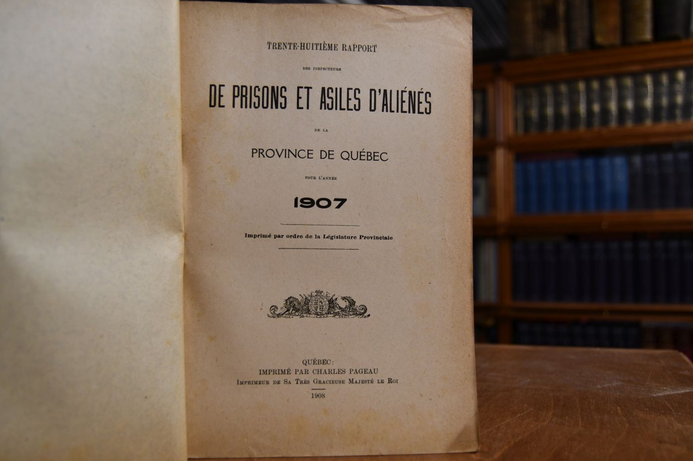 Trente-huitieme Rapport des Inspecteurs de Prisons et Asiles d`Aliens de la Province de Quebec pour l`annee 1901.