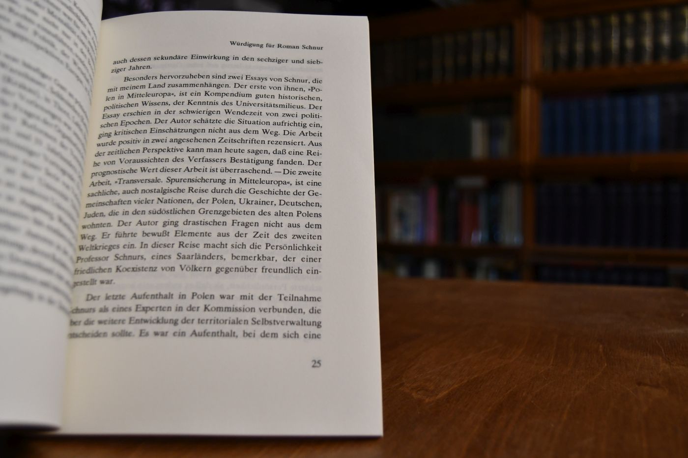 Zum Gedenken an Professor Dr.iur. Dr.h.c. Roman Schnur (1927-1996).