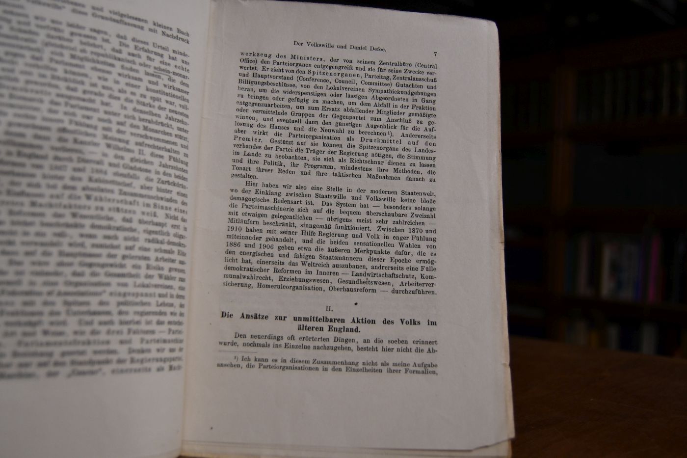 Der Volkswille als realer Faktor des Verfassungslebens und Daniel Defoe.