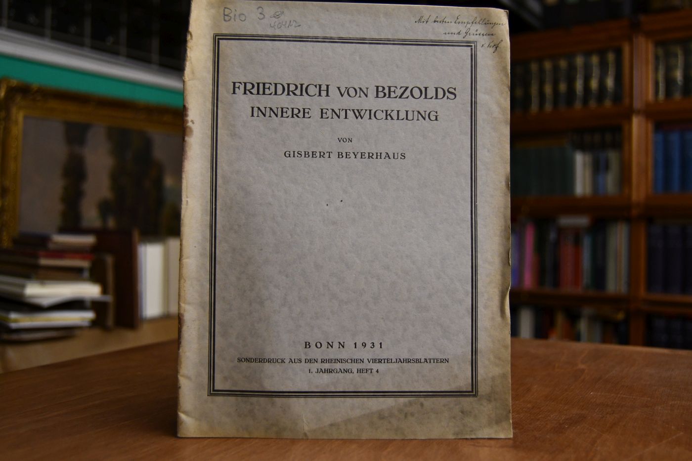Friedrich von Bezolds innere Entwicklung.