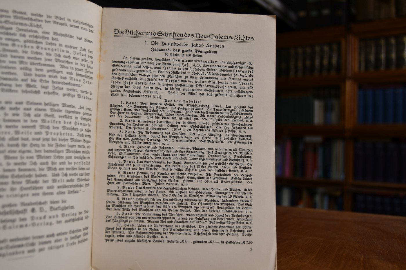 Bücher und Schriften des Neu-Salems-Lichtes 1928.