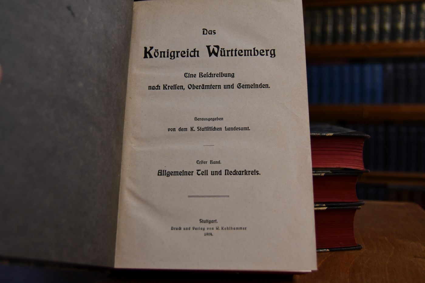 Das Königreich Württemberg. Eine Beschreibung nach Kreisen, Oberämtern und Gemeinden. 4 Bde. (komplett)
