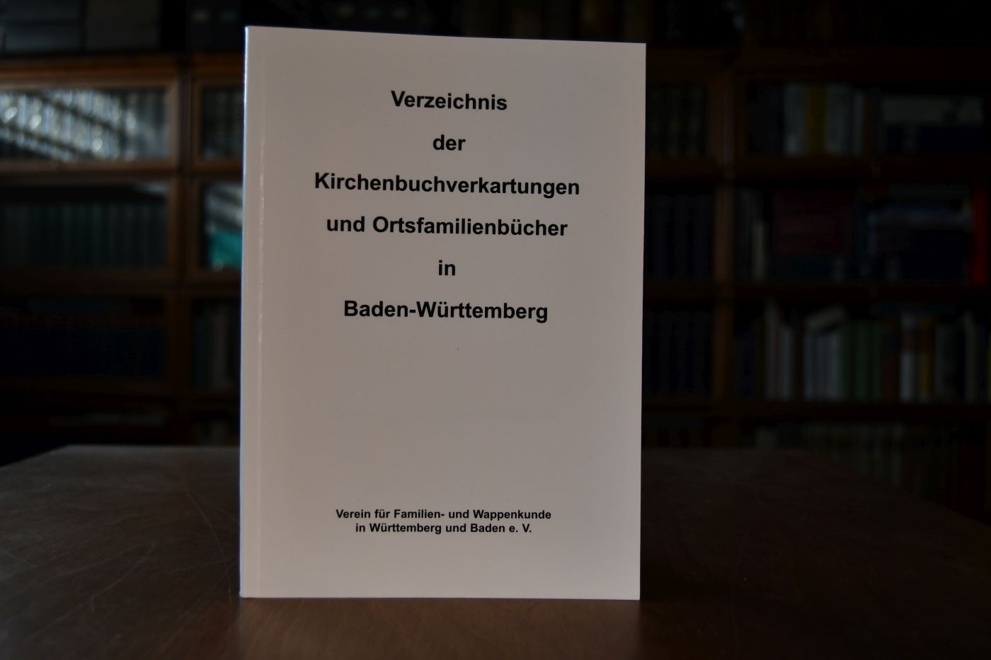 Verzeichnis der Kirchenbuchverkartungen und Ortsfamilienbücher in Baden-Württemberg.