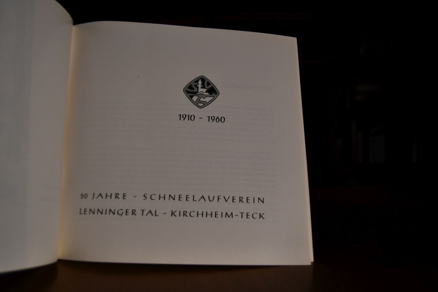50 Jahre Schneelaufverein Lenninger Tal - Kirchheim-Teck. 1910-1960.