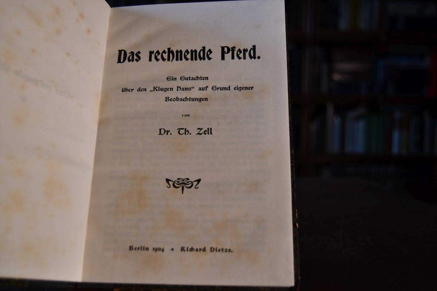 Das rechnende Pferd. Ein Gutachten über den "Klugen Hans" auf Grund eigener Beobachtungen.