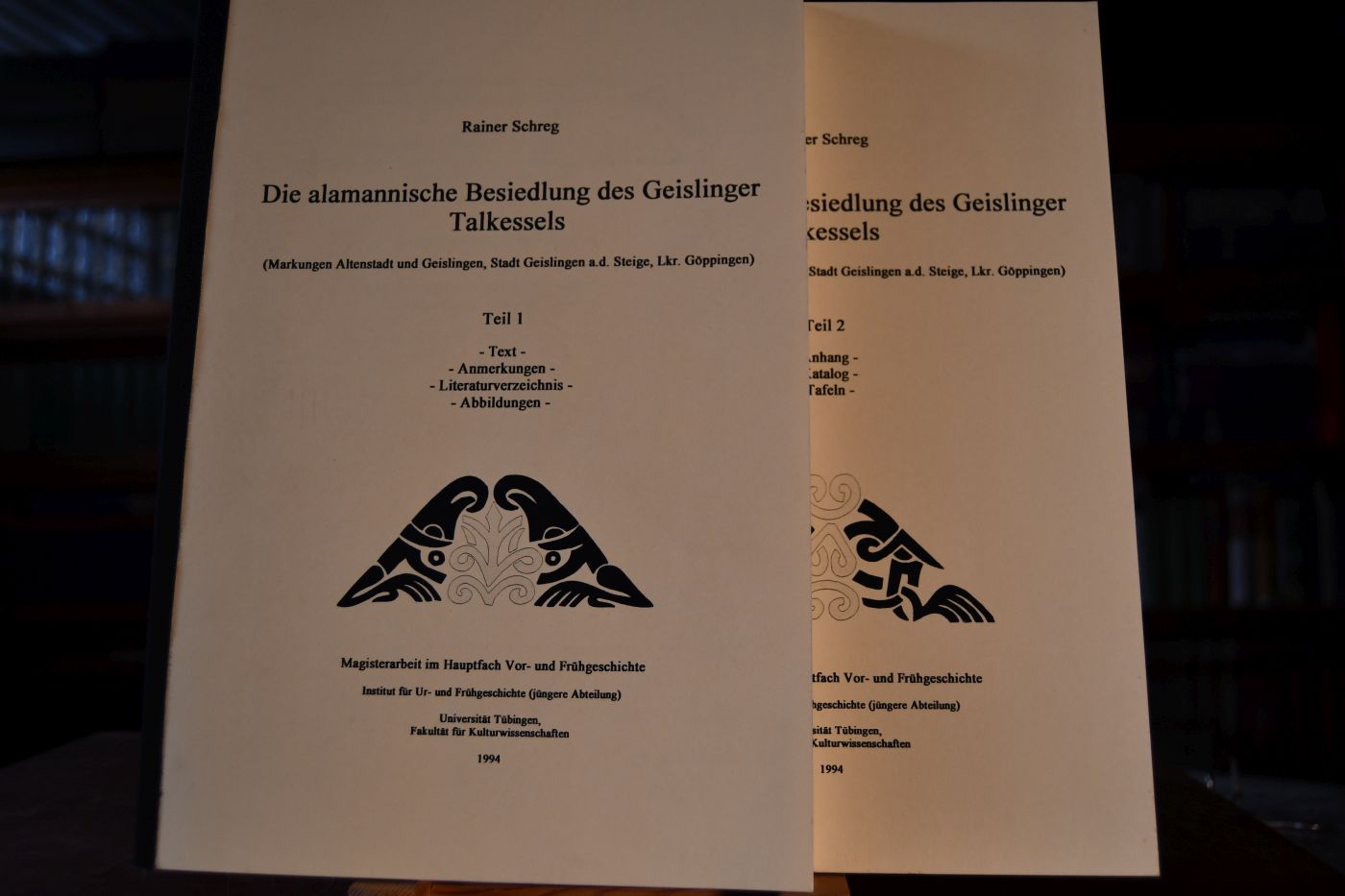 Die alamannische Besiedlung des Geislinger Talkessels (Ma<rkungen Altenstadt und Geislingen, Stadt Geislingen a.d. Steige, Lkr. Göppingen). Teil 1 Text, Anmerkungen, Literaturverzeichnis, Abbildungen. Teil 2 Anhang, Katalog, Tafeln.