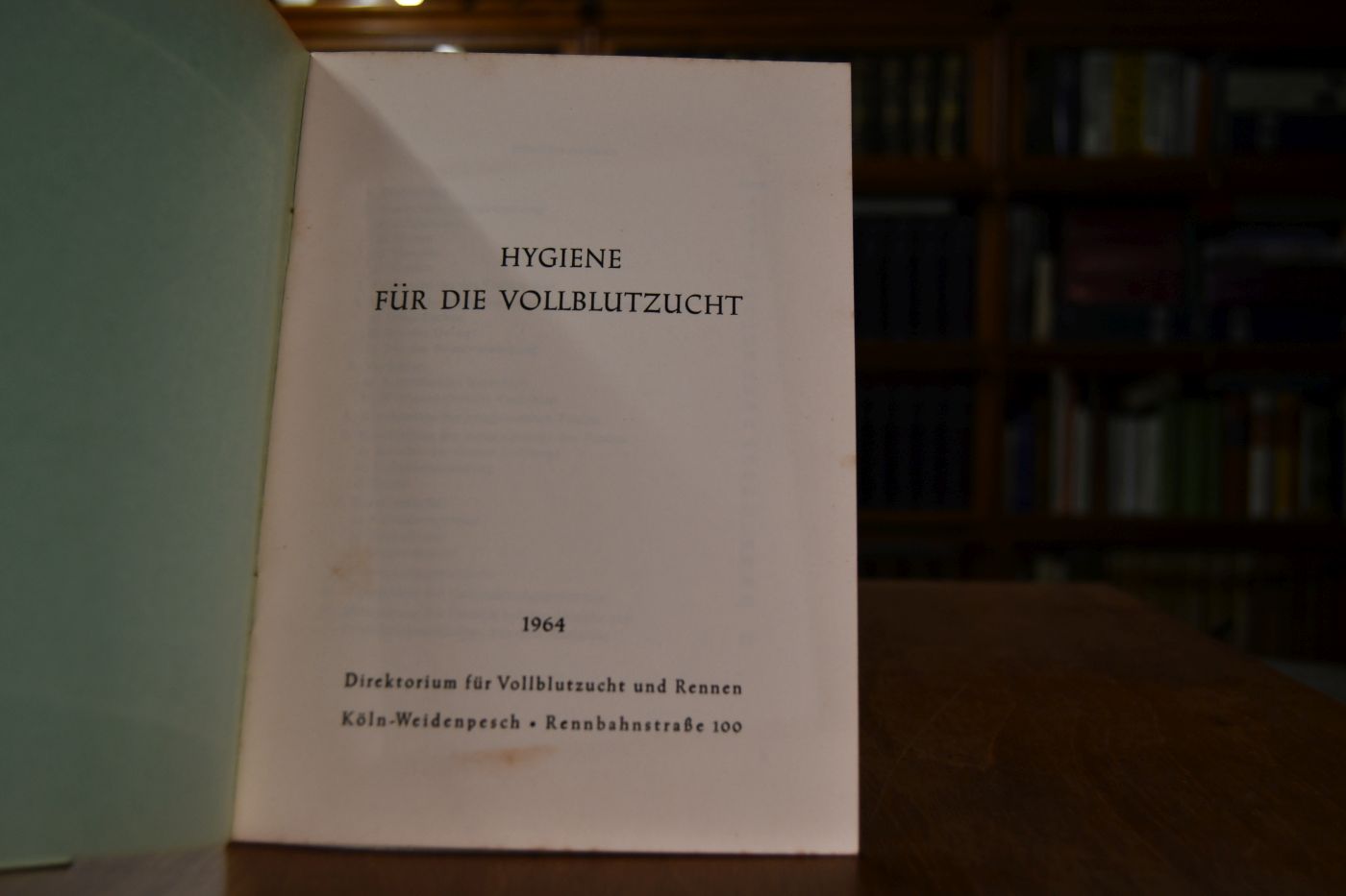 Hygiene für die Vollblutzucht.