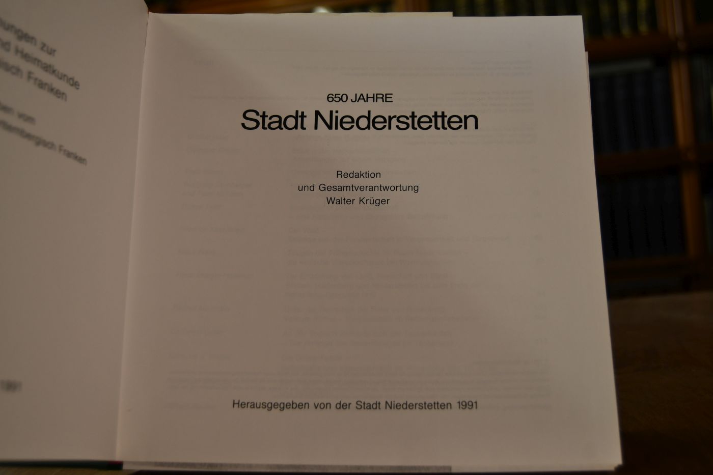 650 Jahre Stadt Niederstetten.