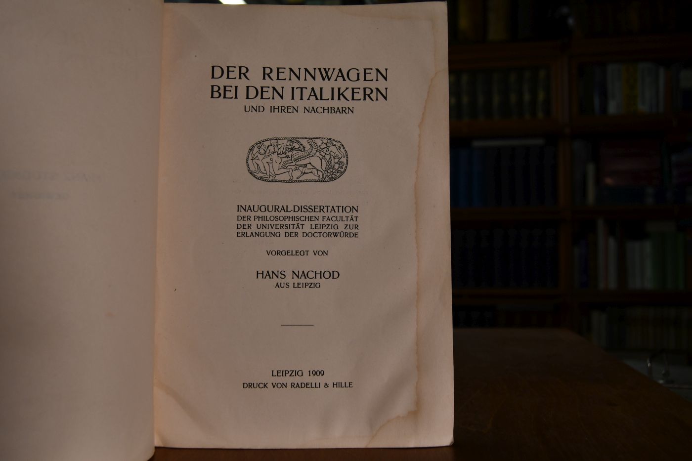 Der Rennwagen bei den Italikern und ihren Nachbarn.