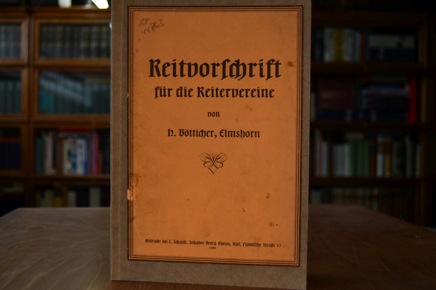 Reitvorschrift für die Reitervereine.