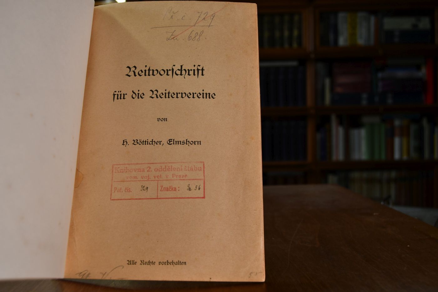 Reitvorschrift für die Reitervereine.