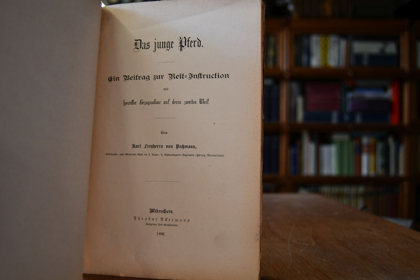 Das junge Pferd. Ein Beitrag zur Reit-Instruction mit specieller Bezugnahme auf deren zweiten Theil.