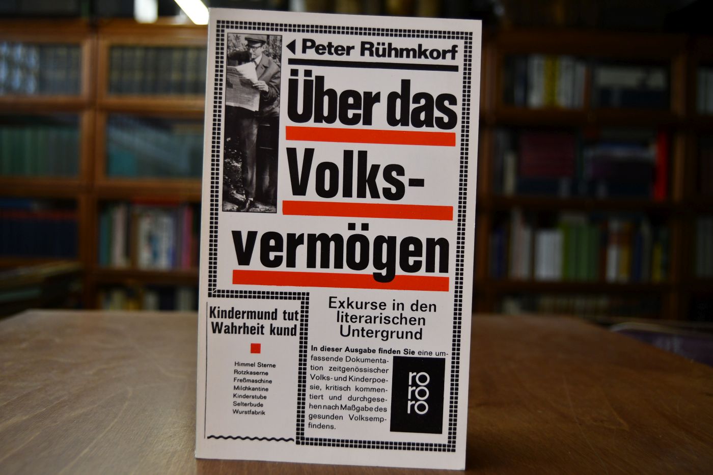 Über das Volksvermögen. Exkurse in den literarischen Untergrund.