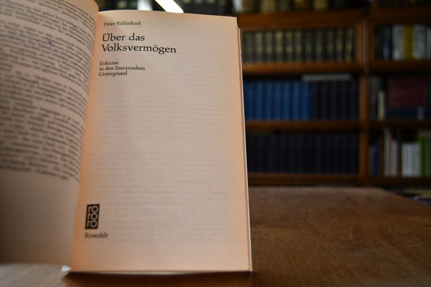 Über das Volksvermögen. Exkurse in den literarischen Untergrund.