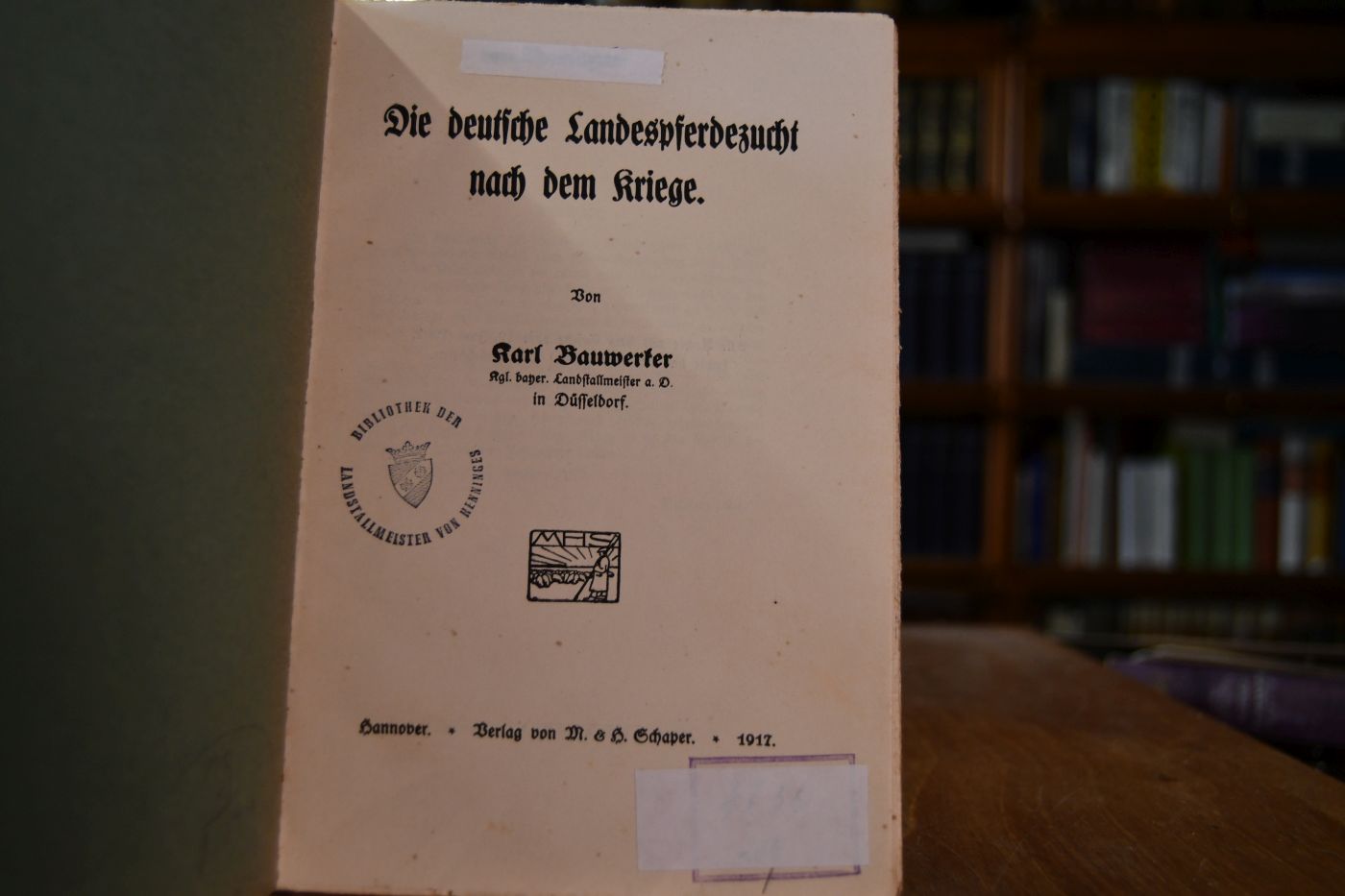 Die deutsche Landespferdezucht nach dem Kriege.