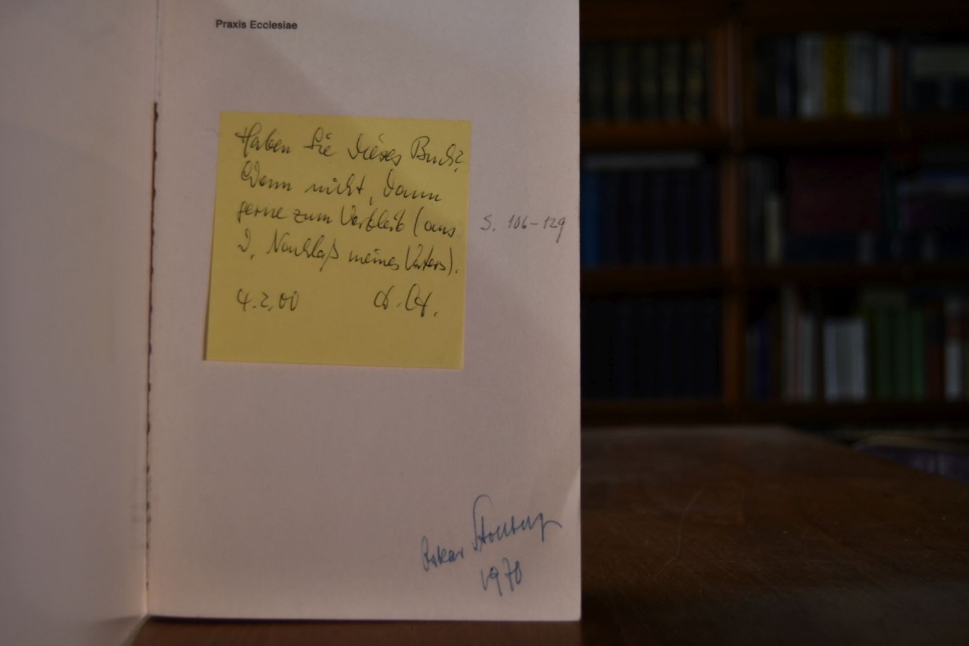 Praxis ecclesiae. Praktische Theologie als Hermeneutik, Katechetik und Homiletik im Dienste der Kirche. Kurt Frör zum 65. Geburtstag am 10. Okt. 1970.
